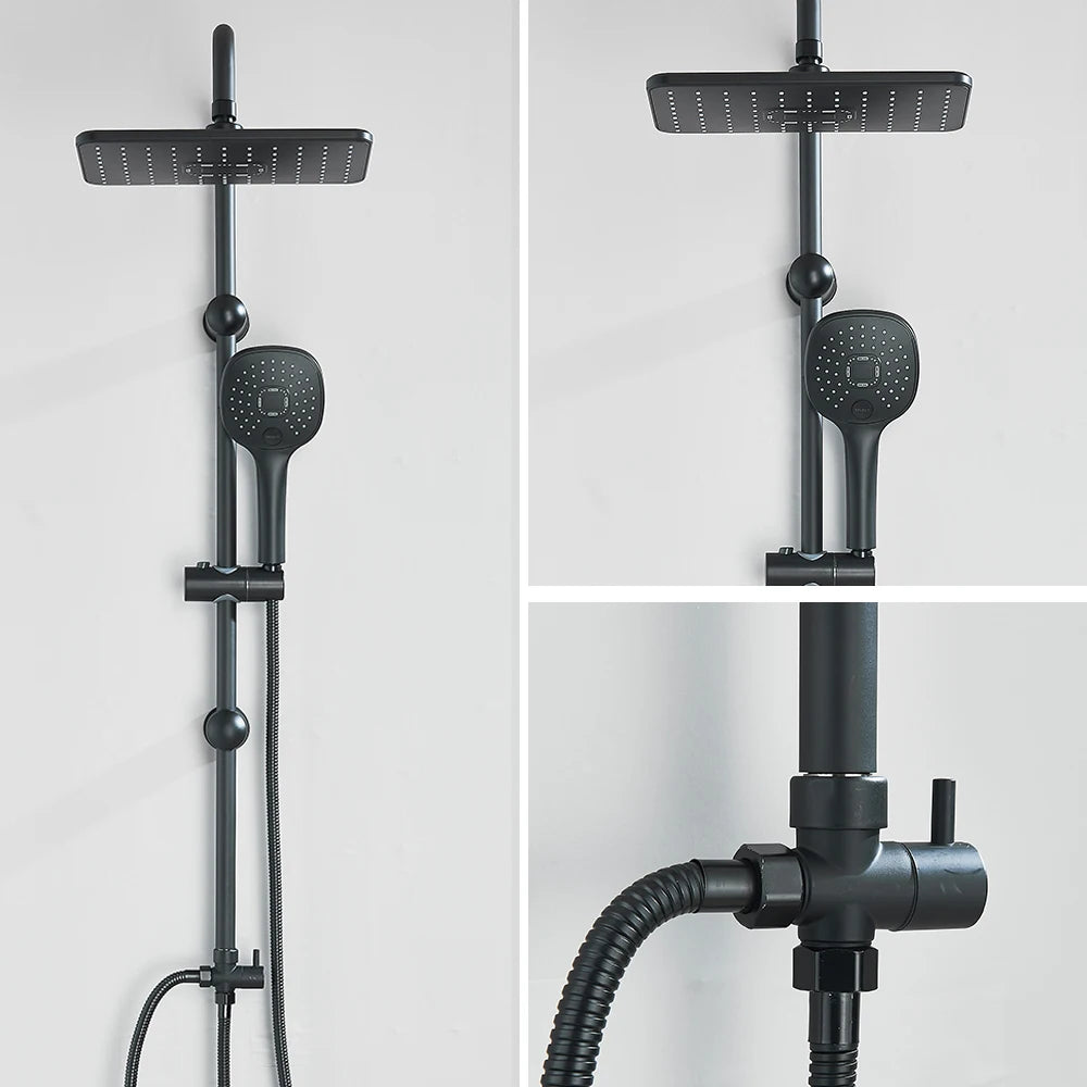 Douche Thermostatique - Douche Pluie – Hauteur Réglable, Design Moderne