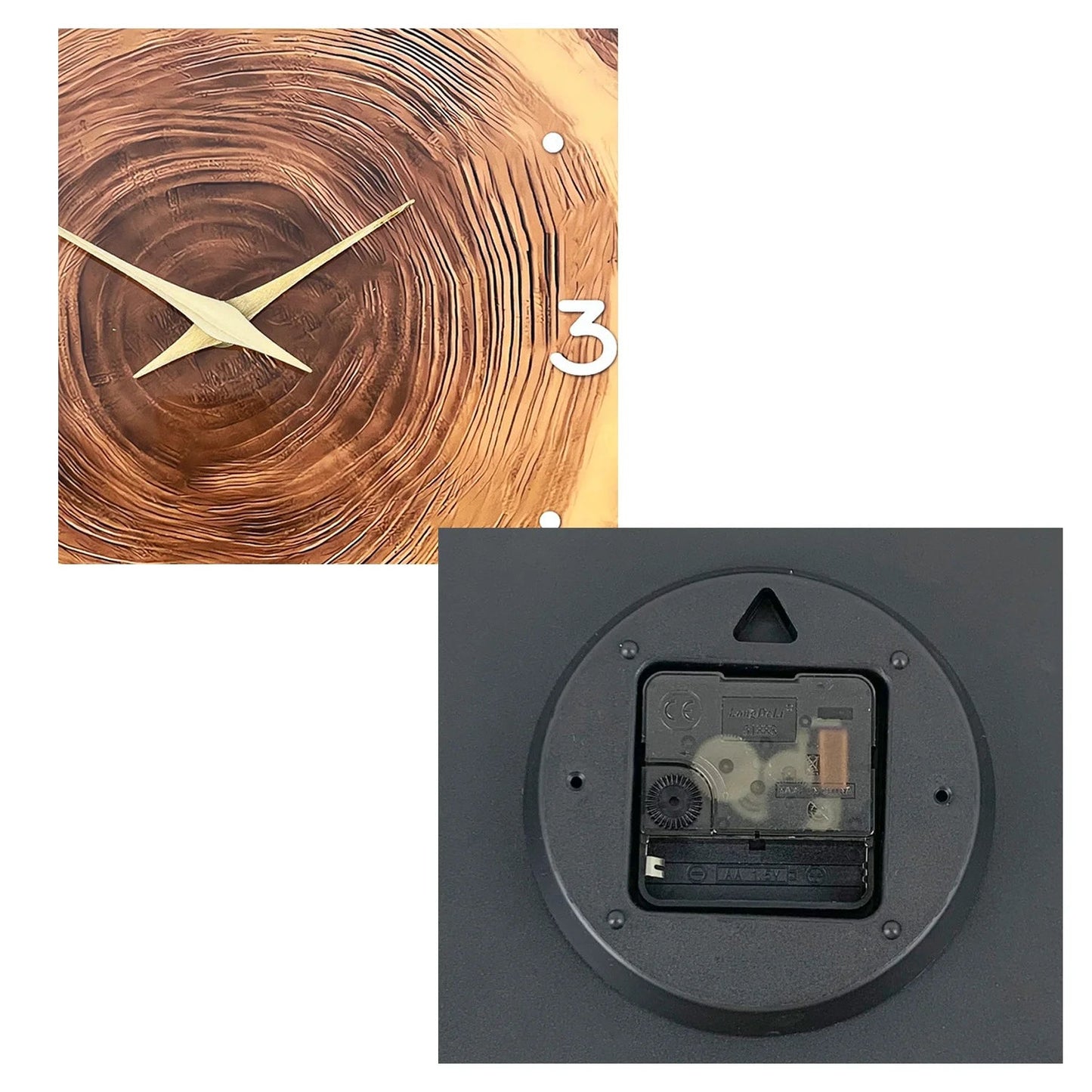 Horloge Murale en Bois - Texture Naturelle