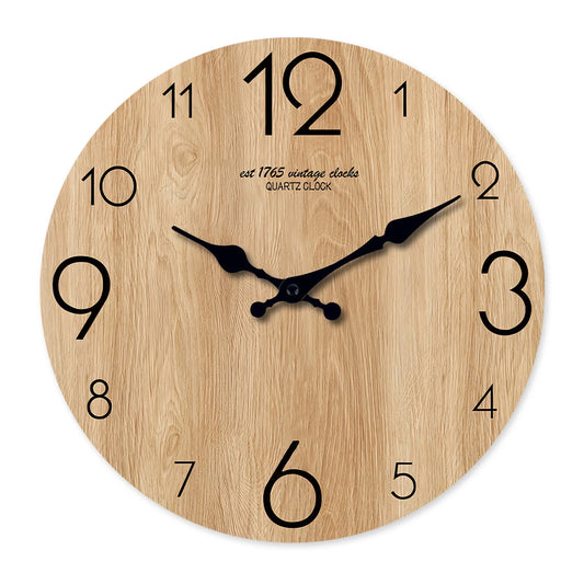 Horloge Murale Moderne - Texture Bois