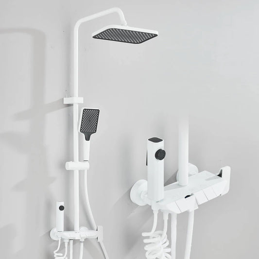 Douche thermostatique - Ensemble Douche Piano  – 4 Fonctions, Température Réglable