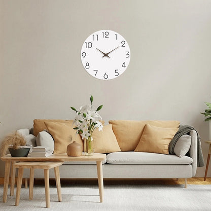 Horloge Murale en Bois Blanc
