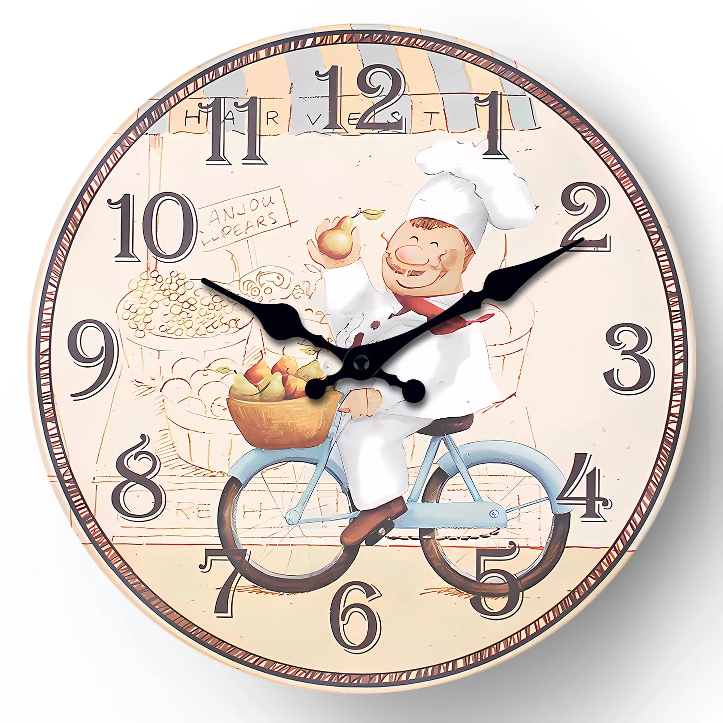 Horloge Murale Rétro Chef Italien à Vélo
