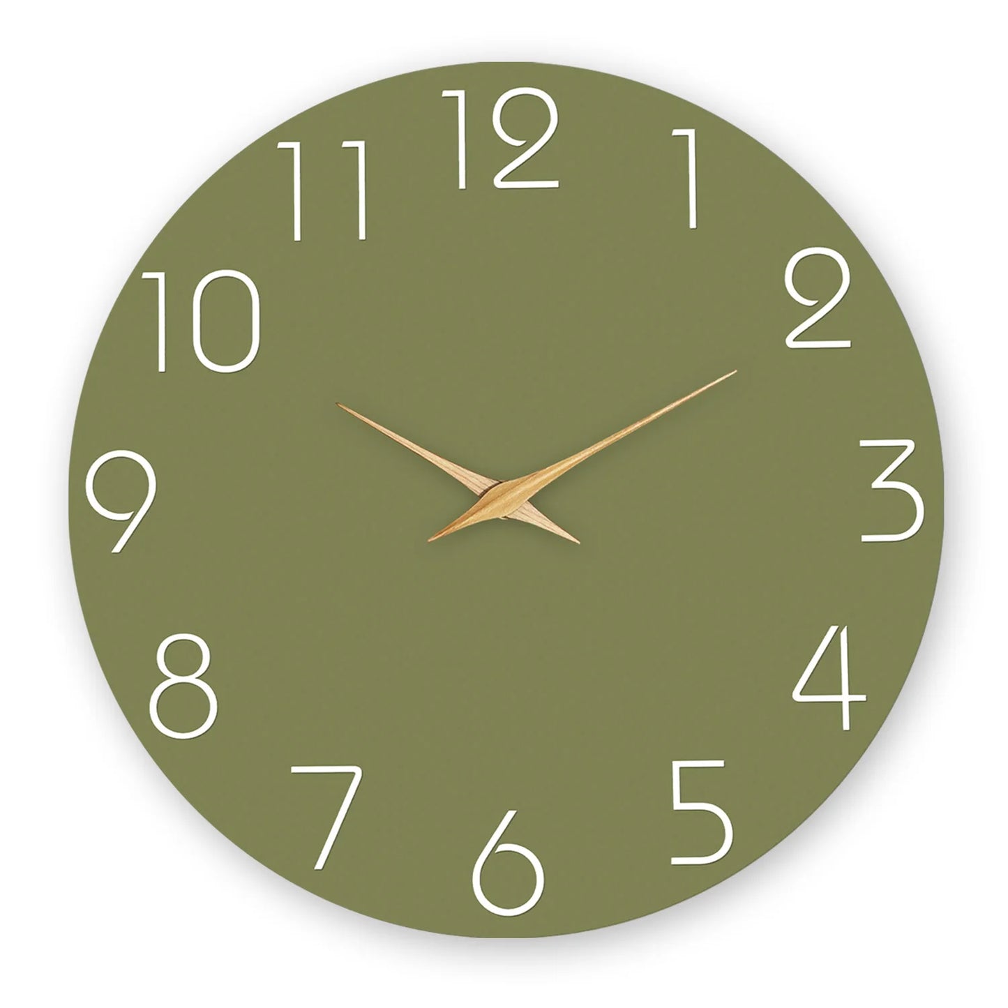 Horloge Murale Moderne avec Fond Vert