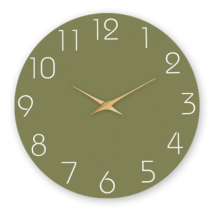 Horloge Murale Moderne avec Fond Vert