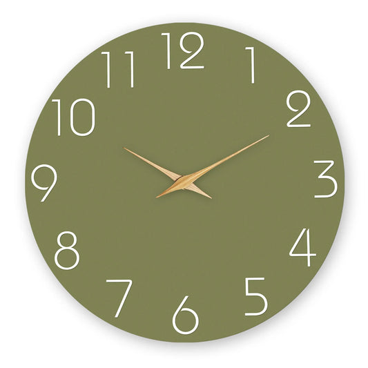 Horloge Murale Moderne avec Fond Vert