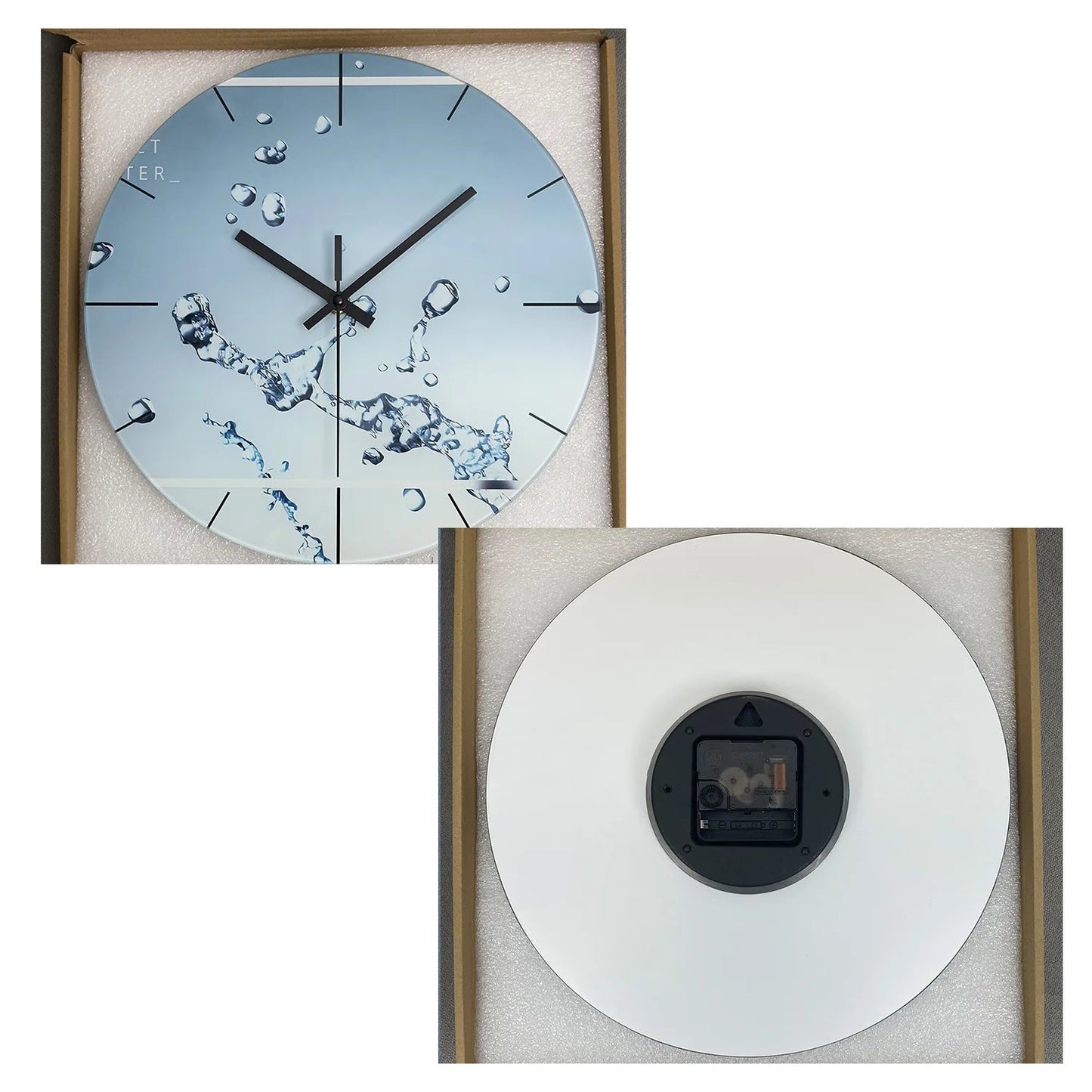 Horloge Murale Moderne - Design Goutte d'Eau en Verre