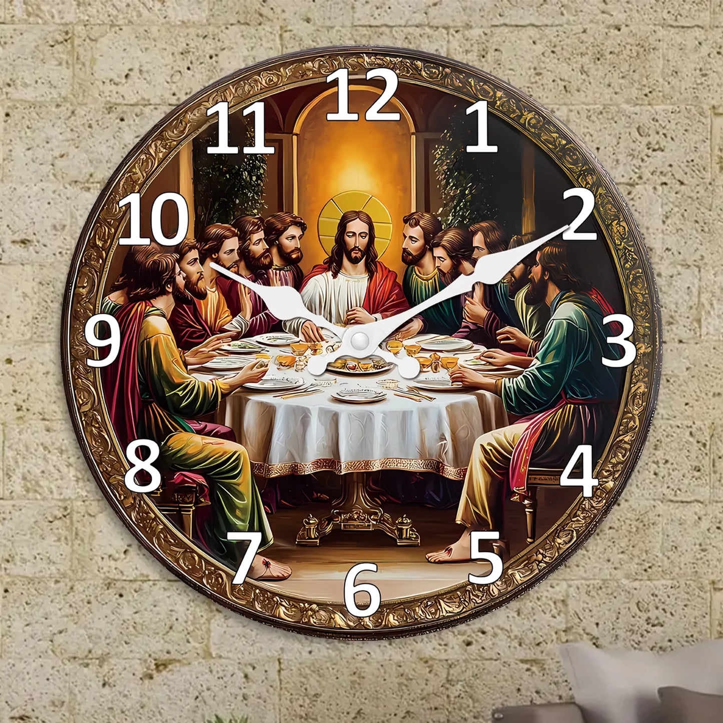 Horloge Murale Rétro - Design "Le Dernier Dîner"