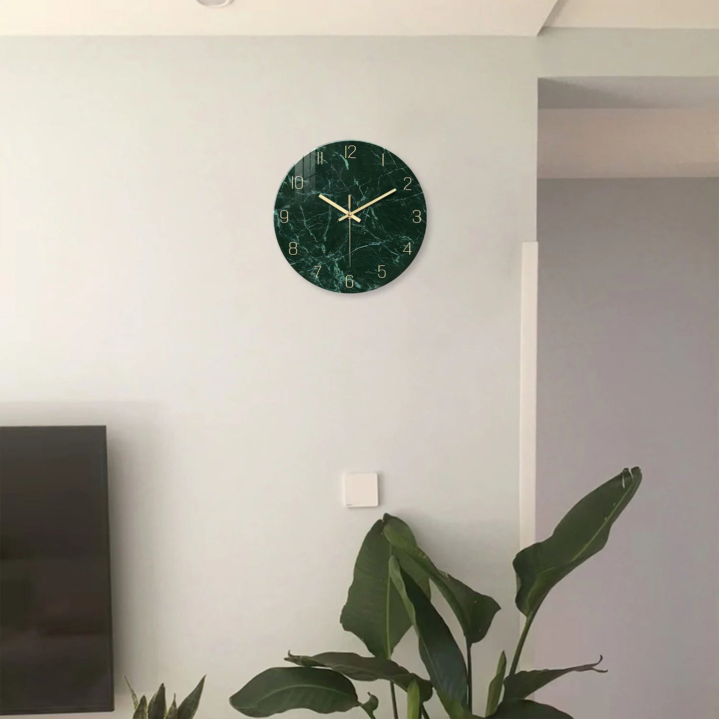 Horloge Murale -Marbre Vert