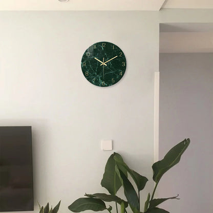 Horloge Murale -Marbre Vert