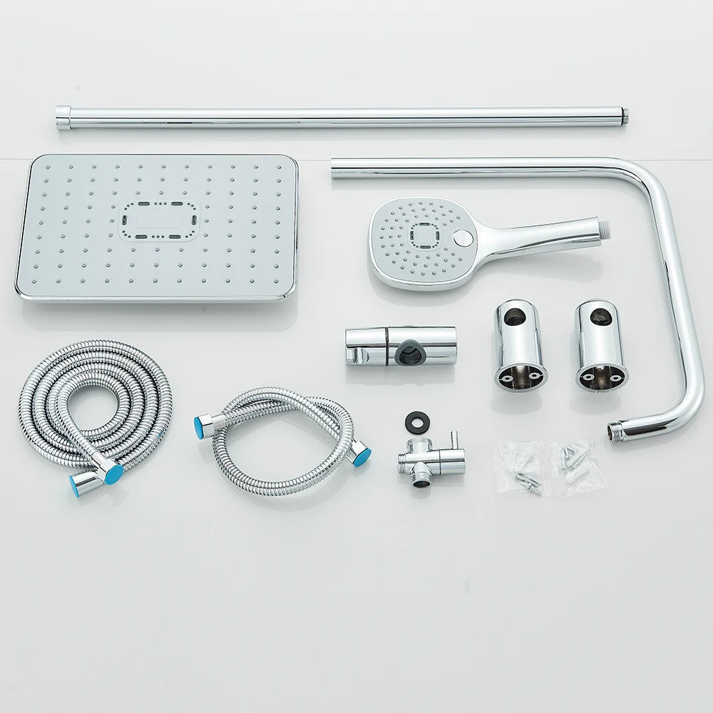Douche Thermostatique - Douche Pluie – Hauteur Réglable, Design Moderne