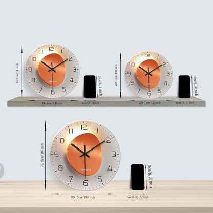 Horloge Murale en Verre - Cadran Mandarine