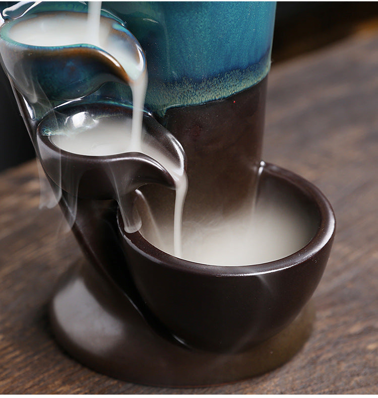 Porte Encens Céramique Créatif | Brûleur d'Encens Cascade