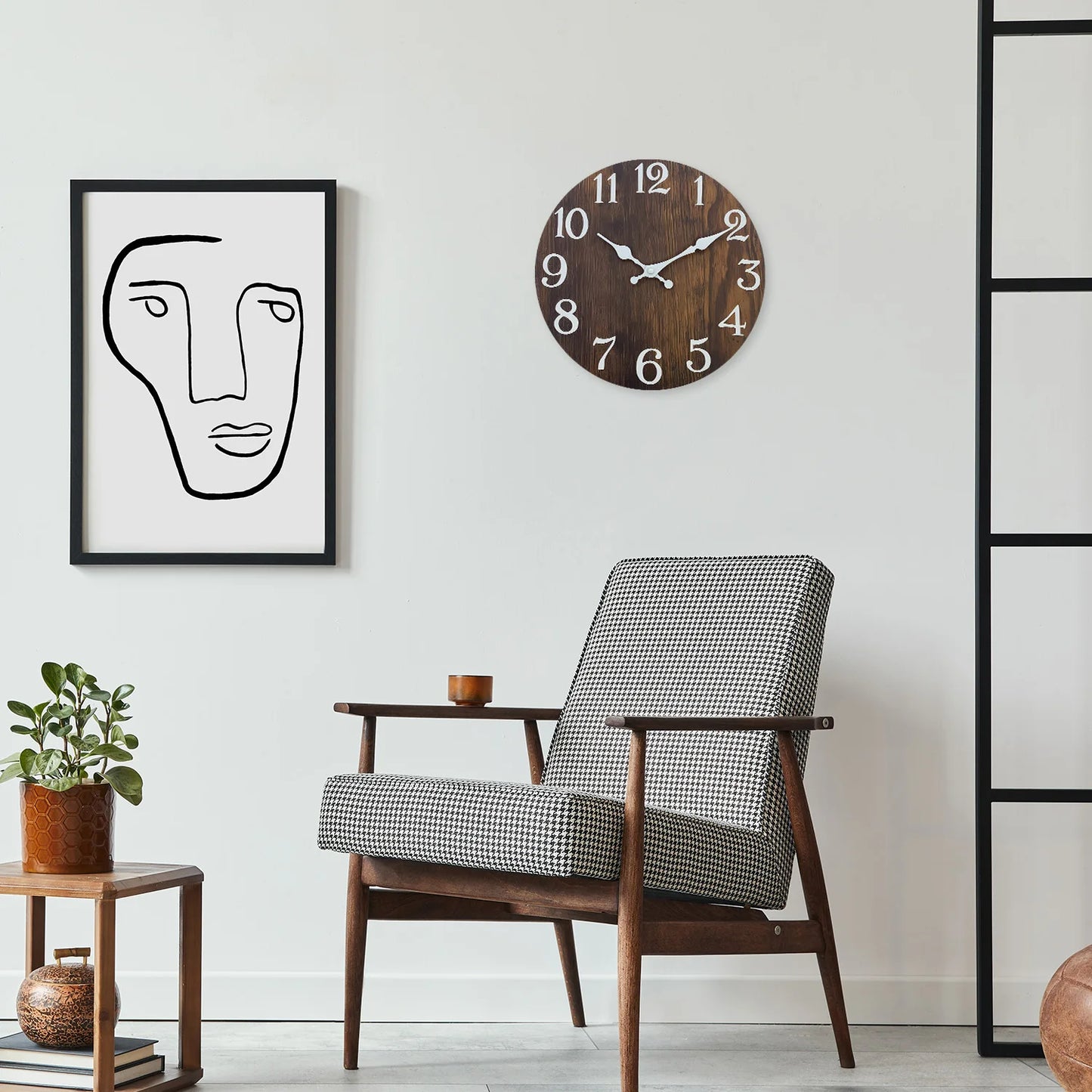 Horloge Murale Rétro - Effet Bois
