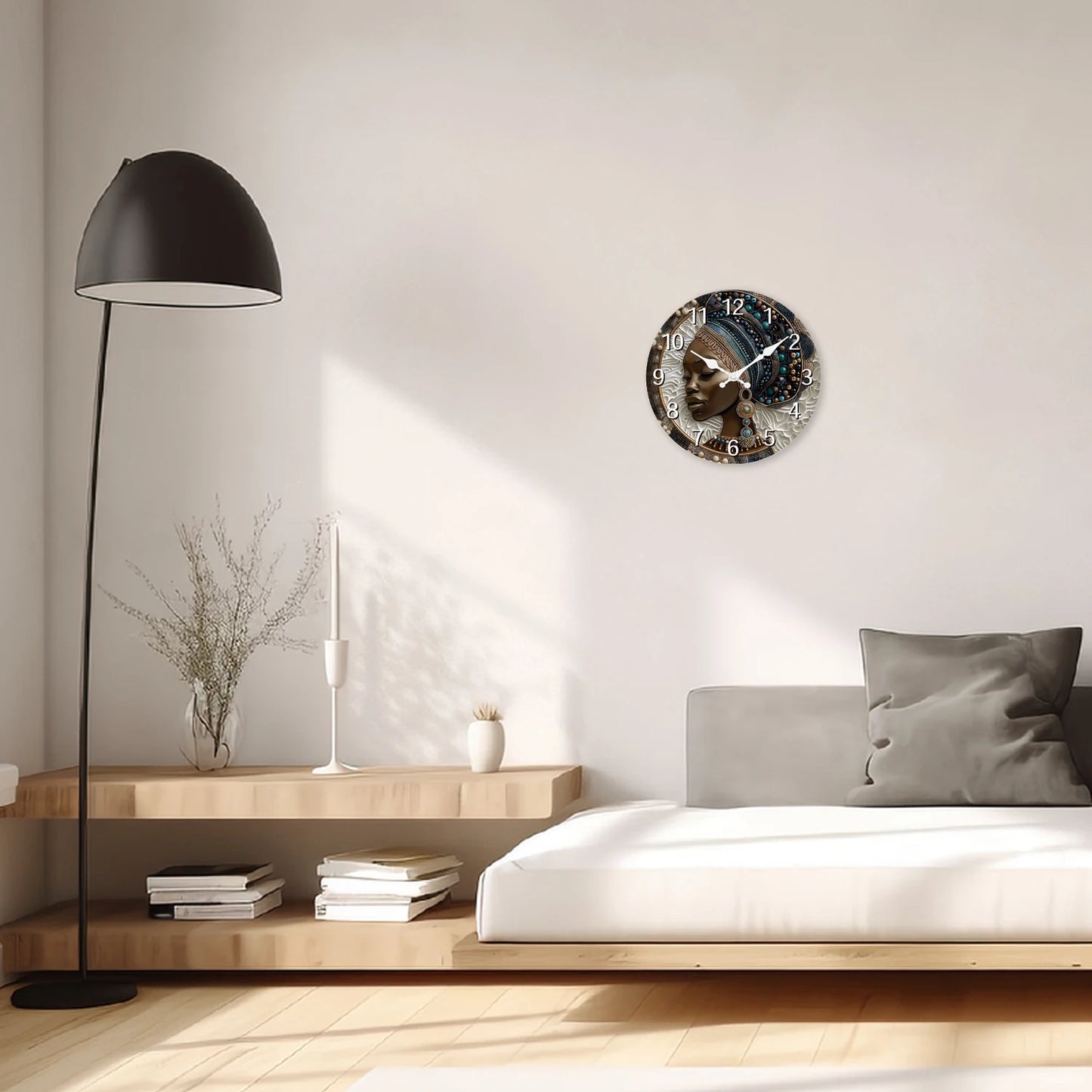 Horloge Murale Artistique Africaine