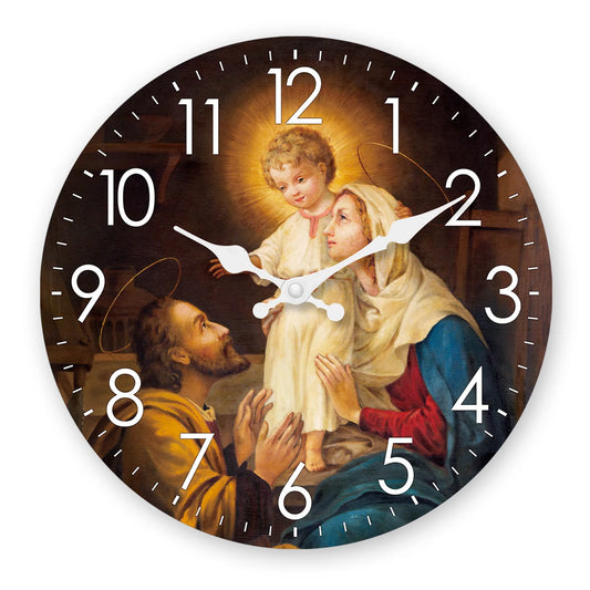 Horloge Murale Religieuse - Design Jésus, Dieu et Madone