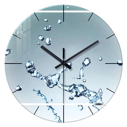 Horloge Murale Moderne - Design Goutte d'Eau en Verre