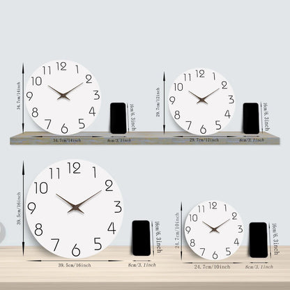 Horloge Murale en Bois Blanc