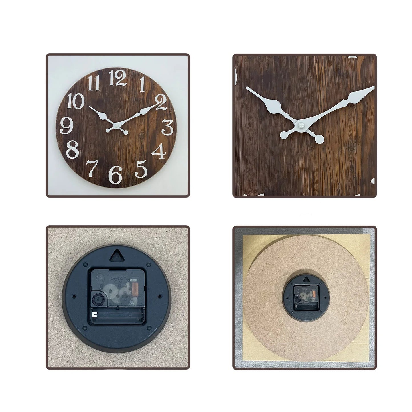 Horloge Murale Rétro - Effet Bois