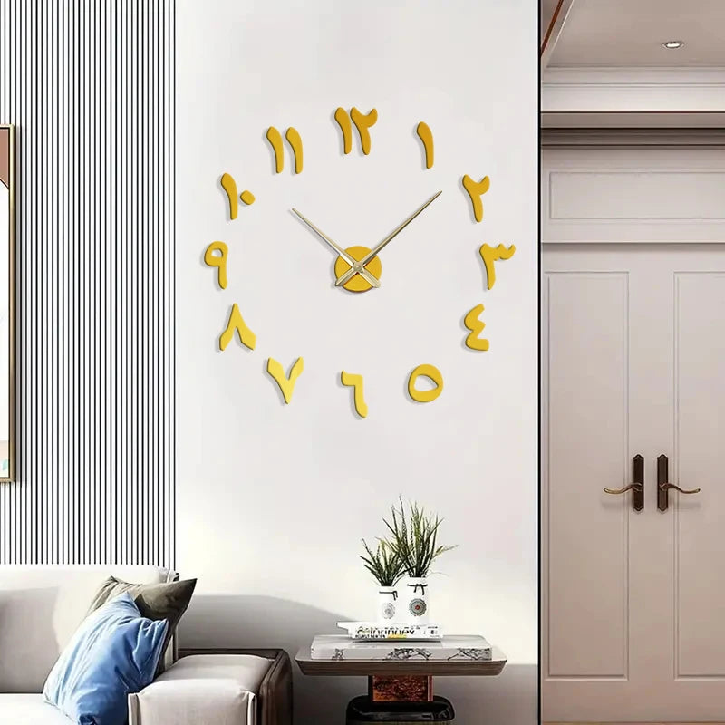 Horloge Murale Moderne avec Chiffres Arabes