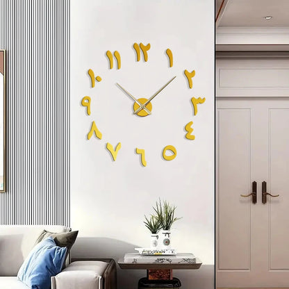 Horloge Murale Moderne avec Chiffres Arabes