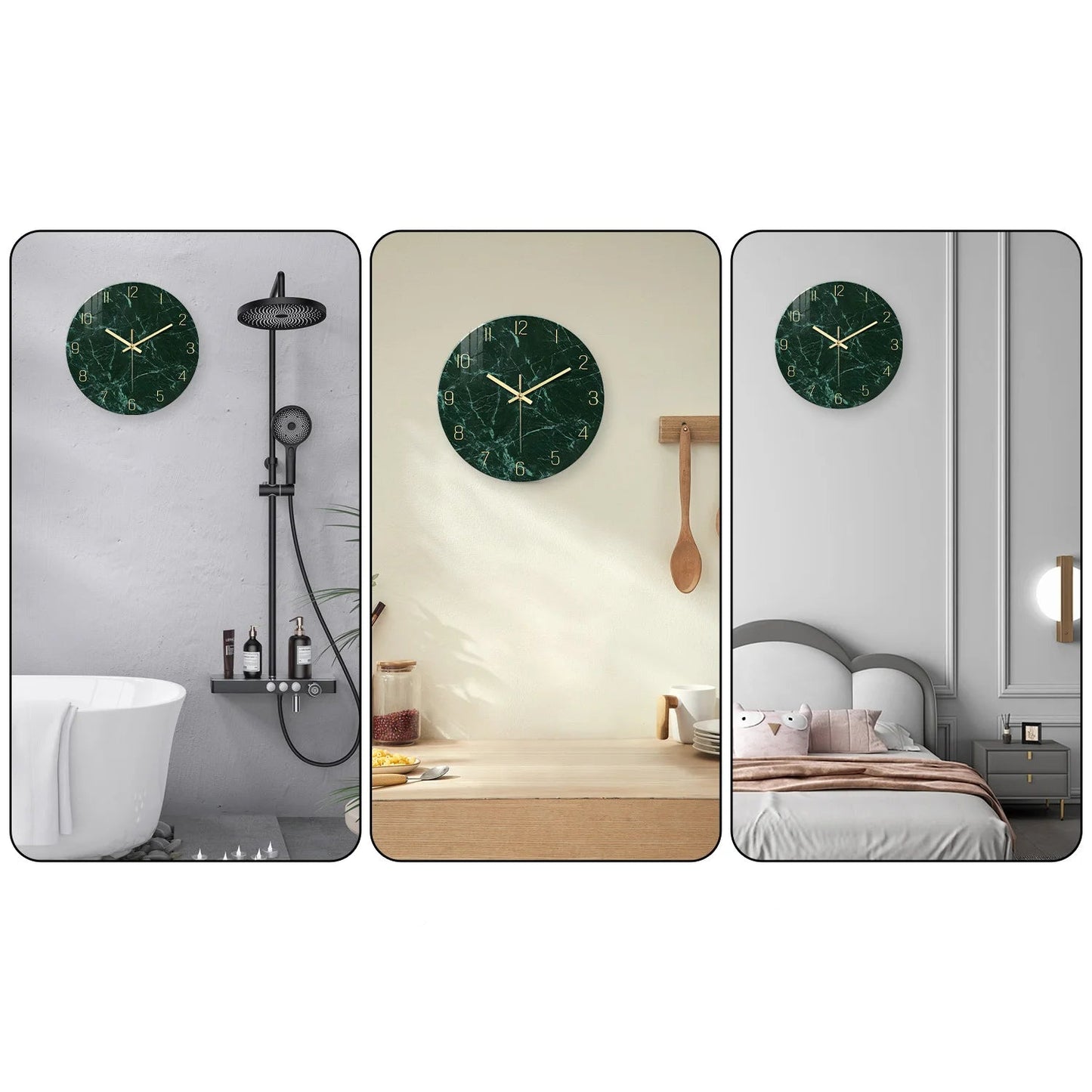 Horloge Murale -Marbre Vert