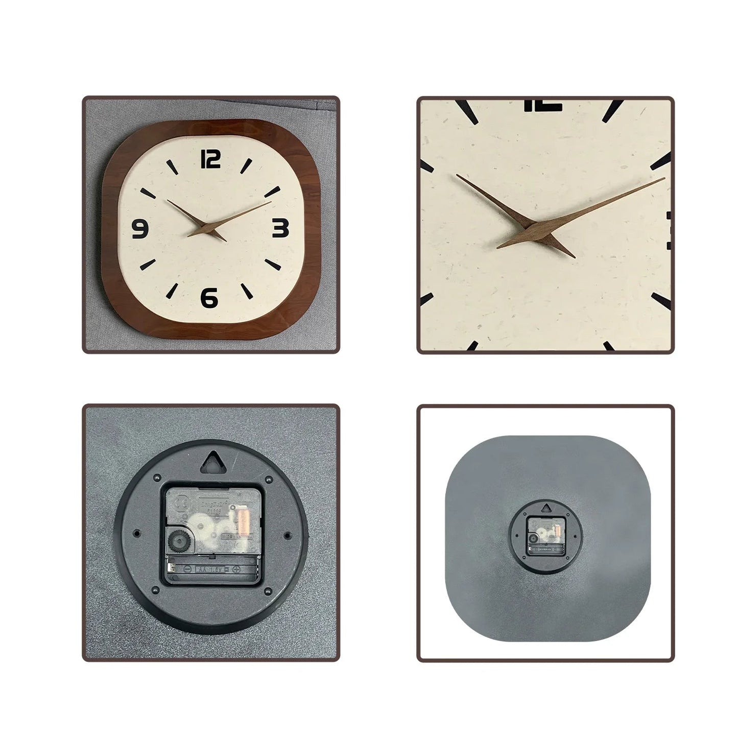 Horloge Murale Rétro Française - Design Crème et Porcelaine