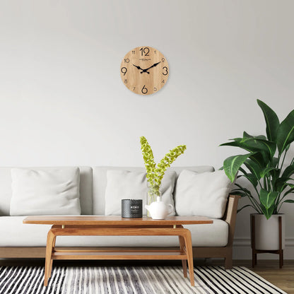 Horloge Murale Moderne - Texture Bois