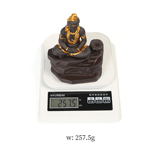 Porte Encens Shiva Bouddha | Porte-Encens en Argile Violette